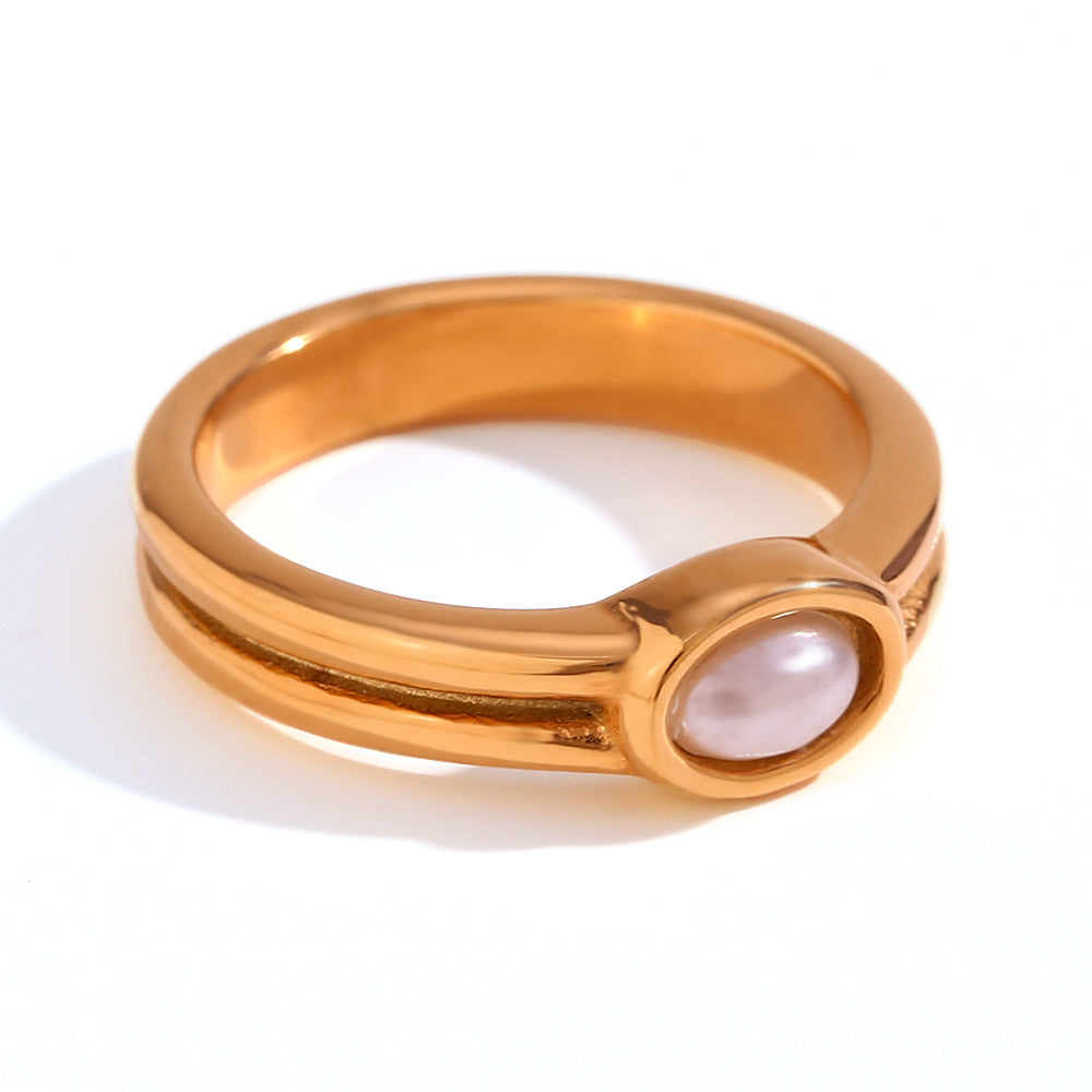 Anello con Perla Lunara | Oro
