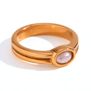 Anello con Perla Lunara | Oro