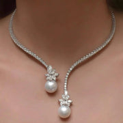 Collana Elegante con Perle in Argento 925