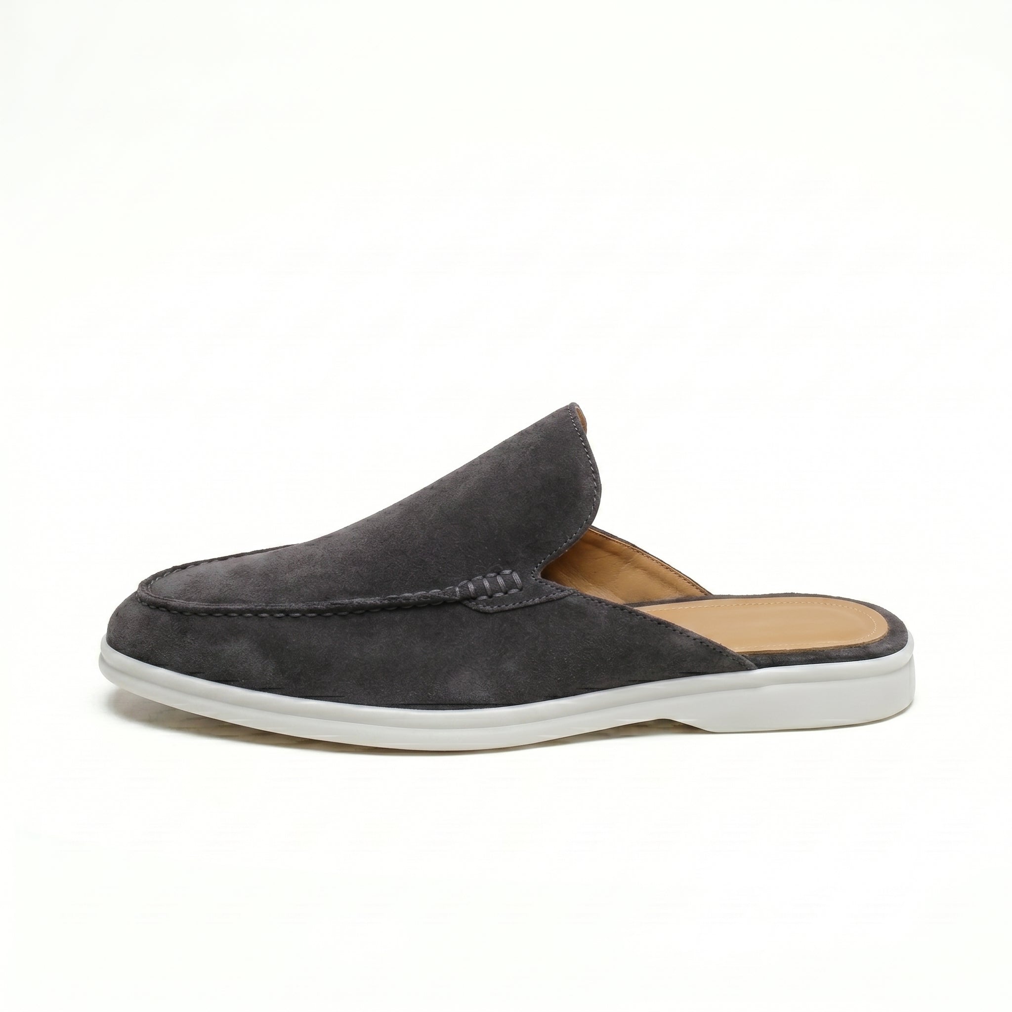 Vento - Men's open-back suede loafers