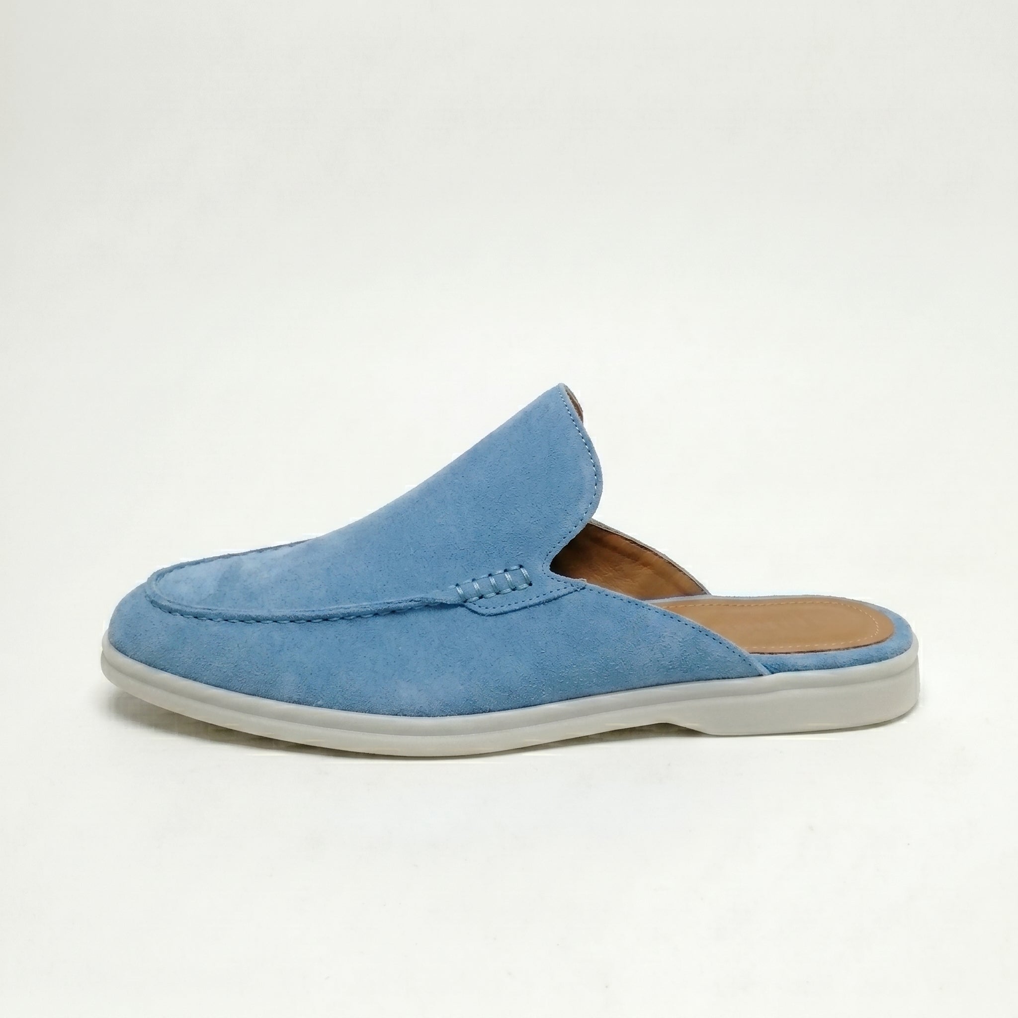 Vento - Men's open-back suede loafers