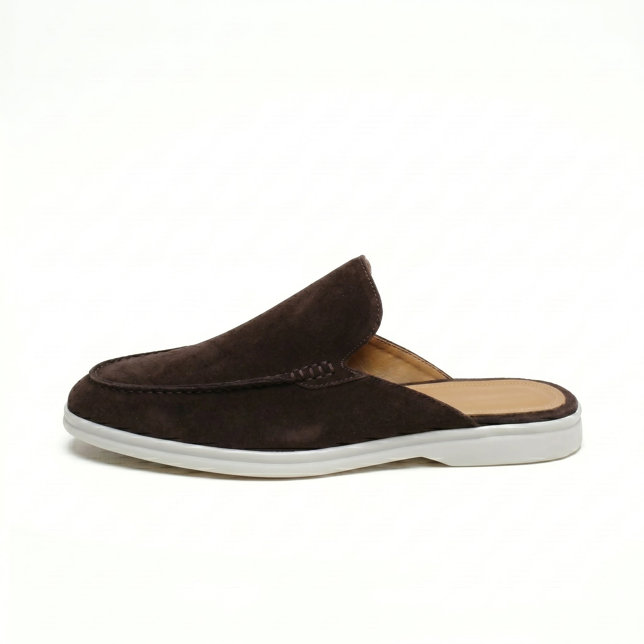 Vento - Men's open-back suede loafers