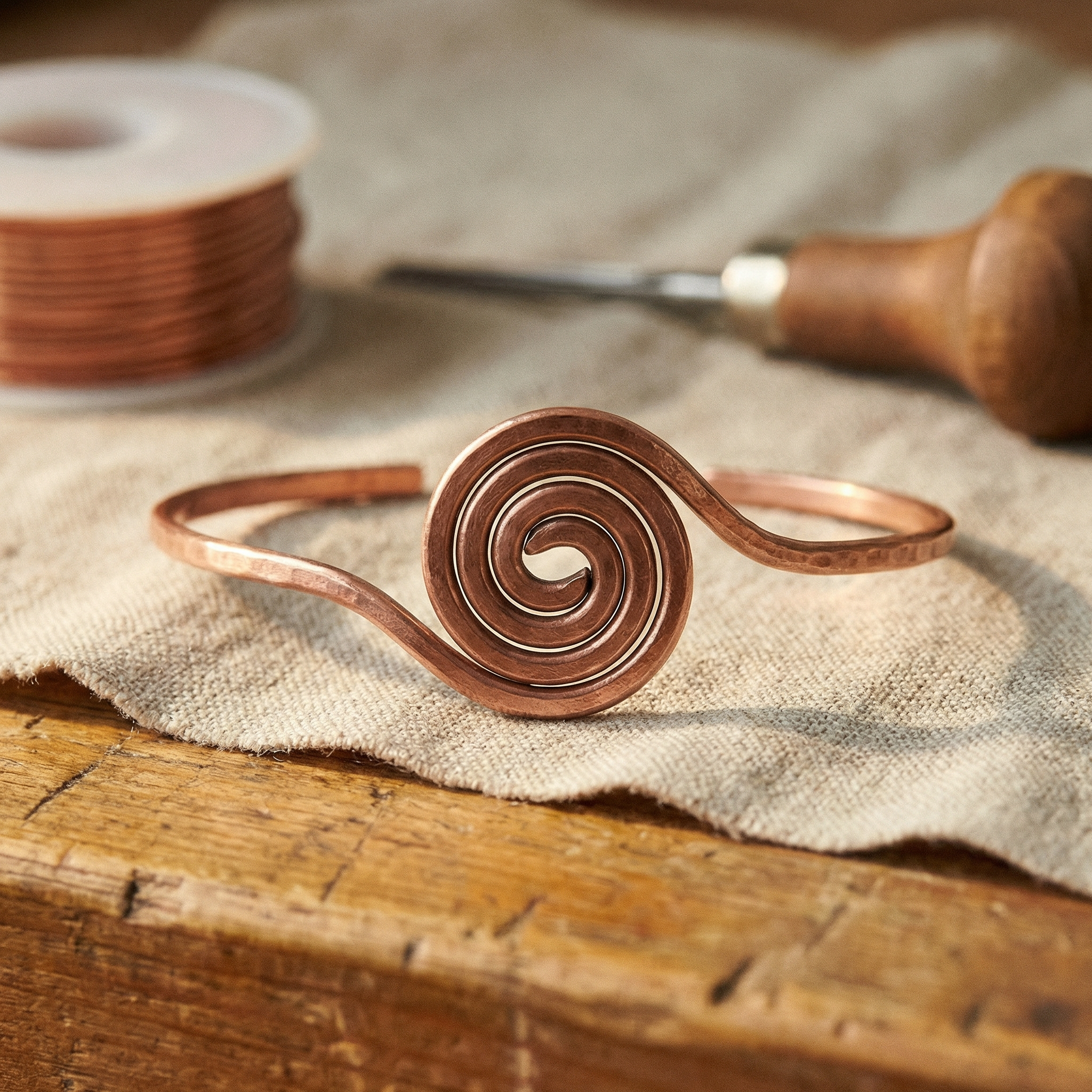 Cavigliera in rame Coil di Greta