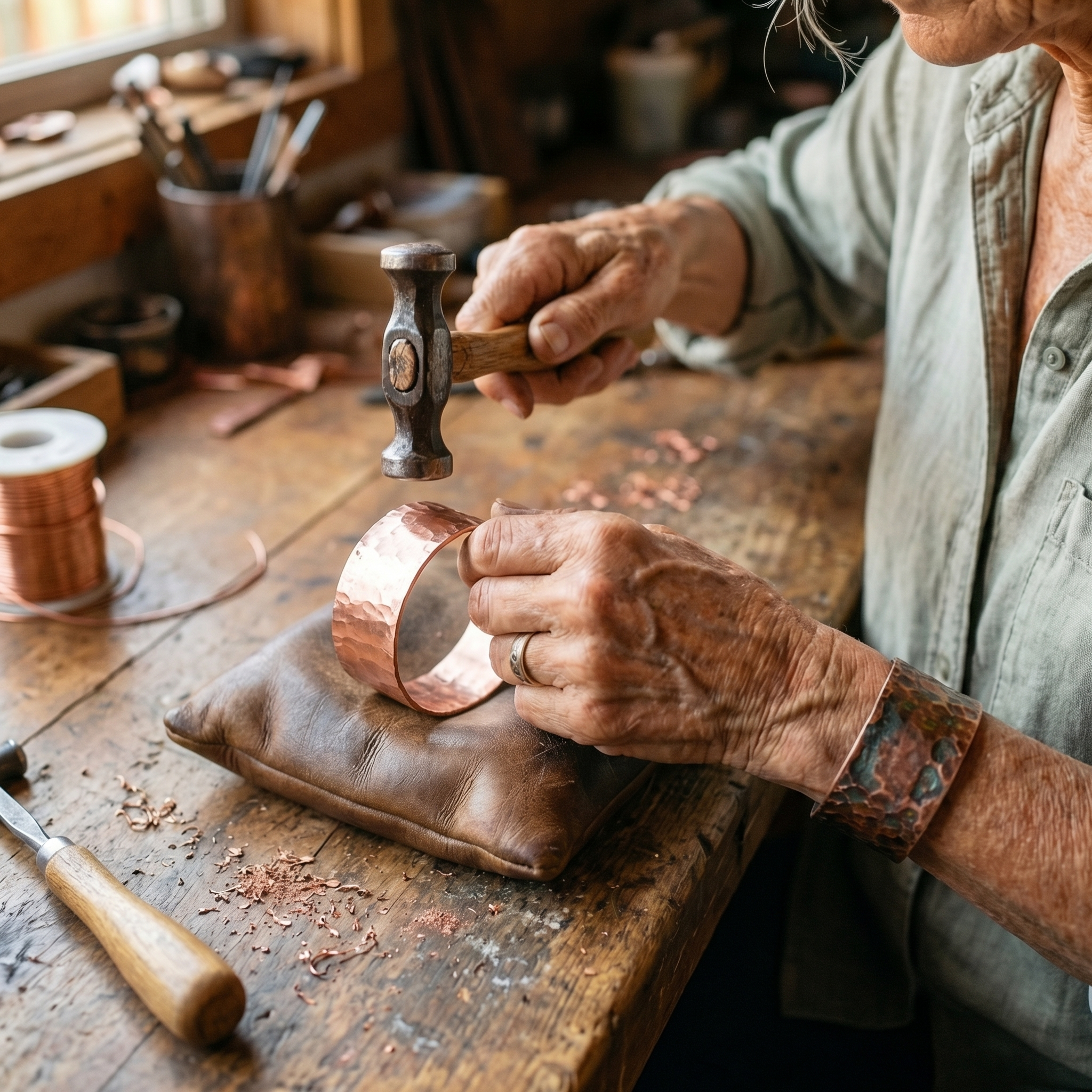 Bracciale in rame Anvil di Greta