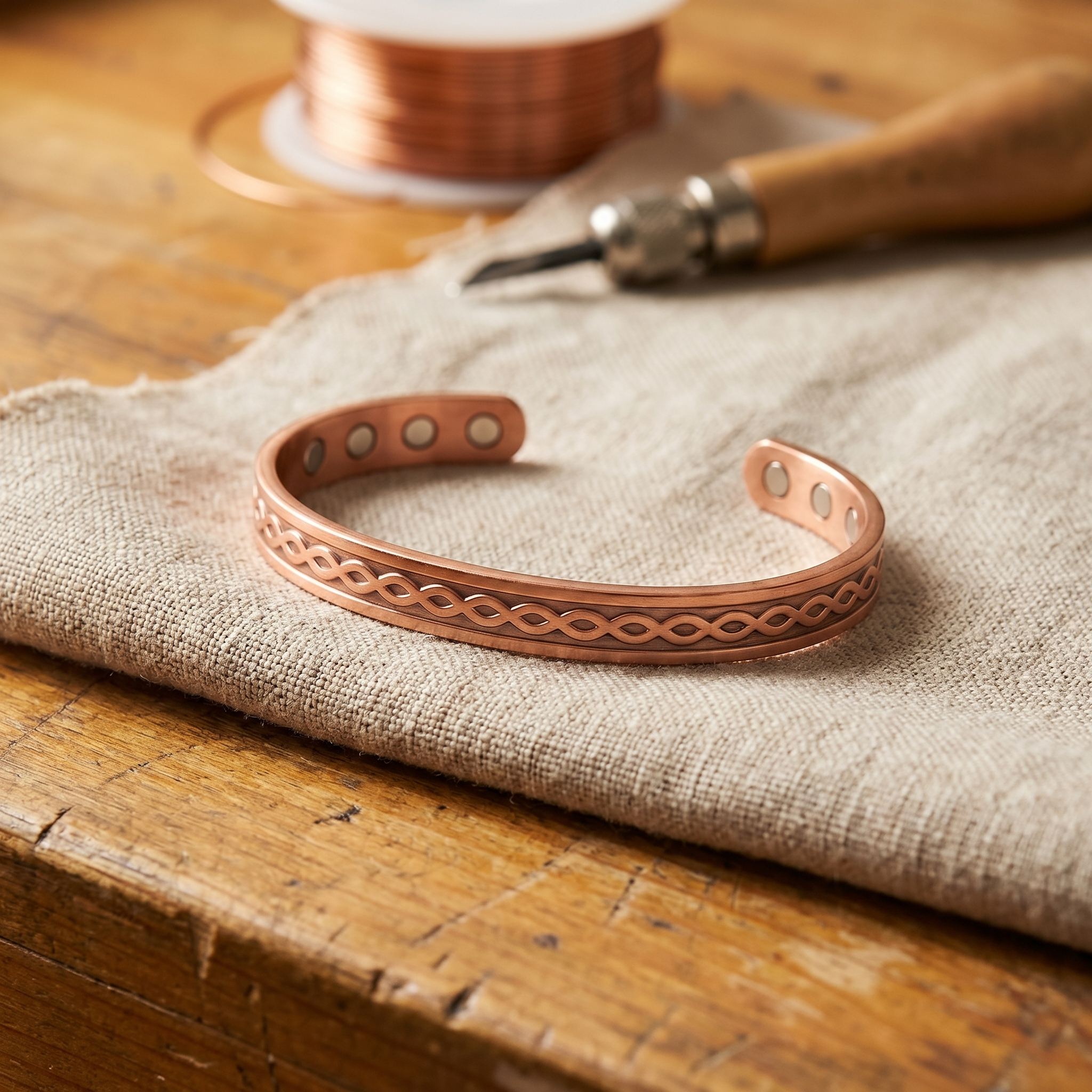 Bracciale in rame Current di Greta