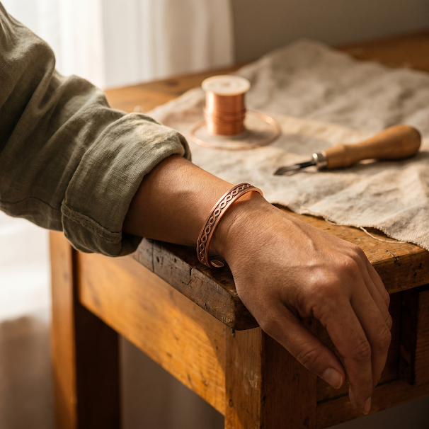 Bracciale in rame Current di Greta