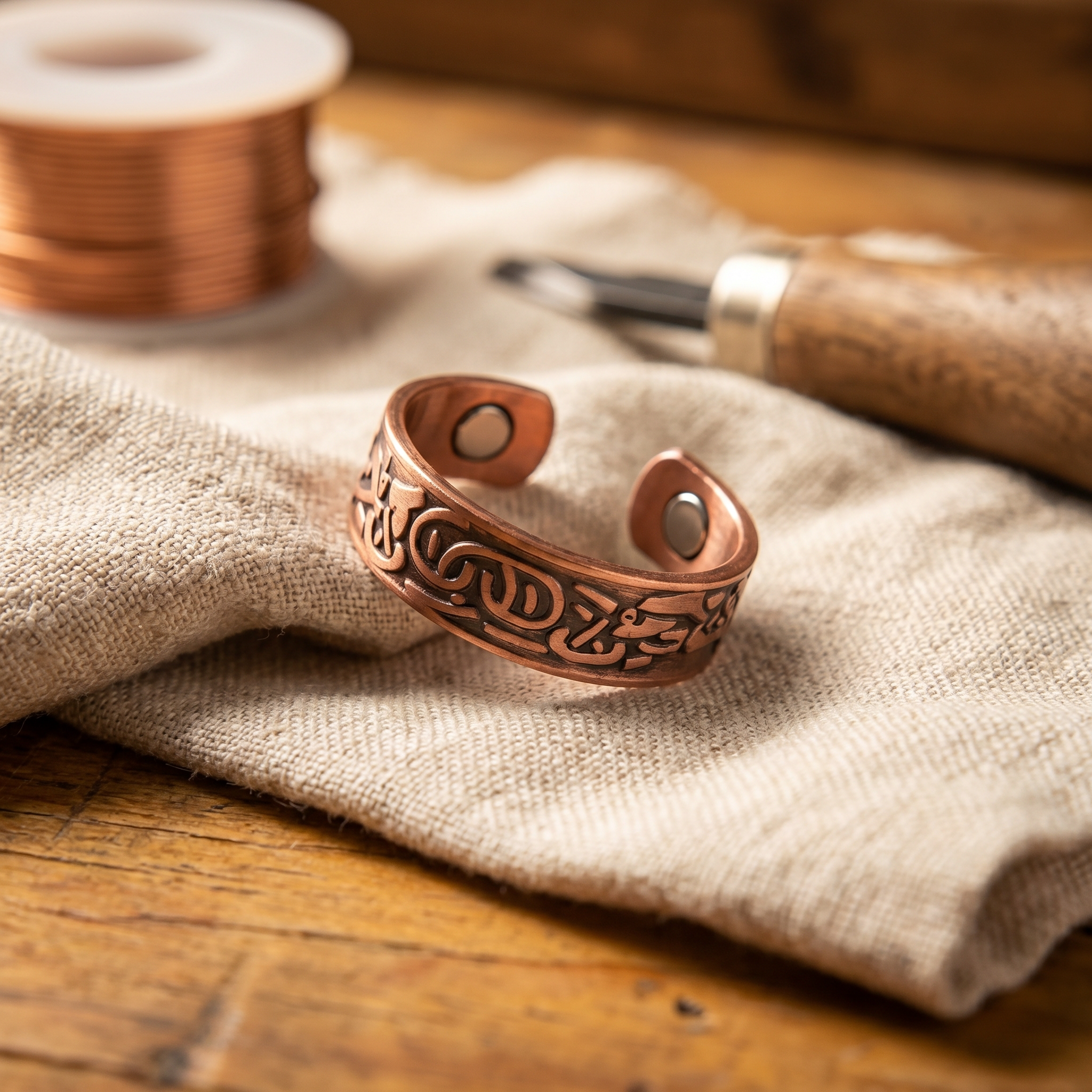 Anello in rame Burr di Greta