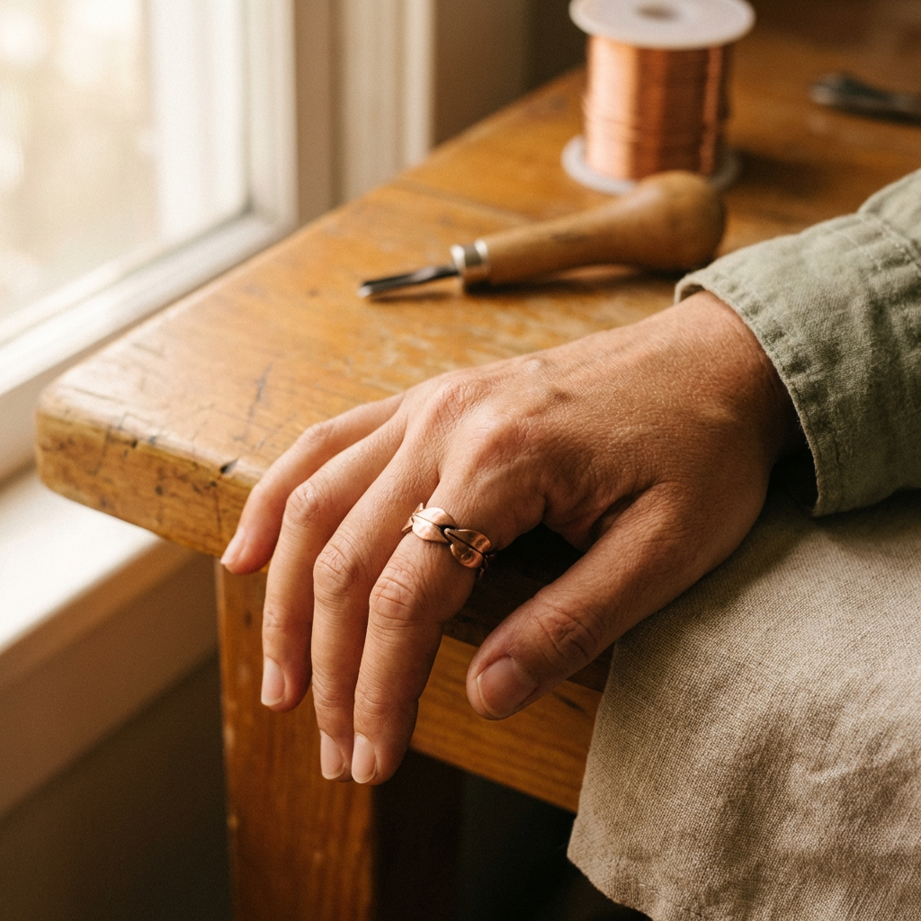 Anello in rame Bind di Greta
