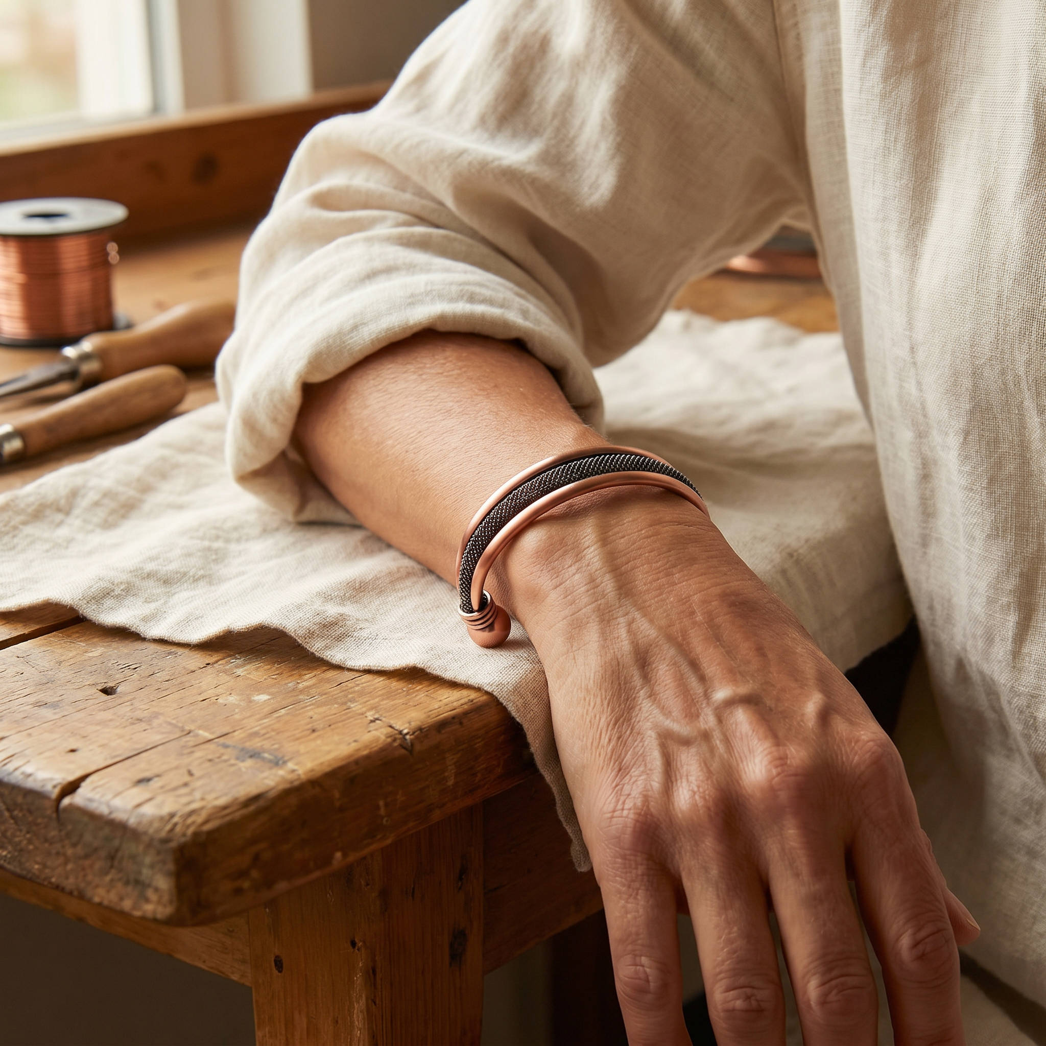 Bracciale in rame Cairn di Greta