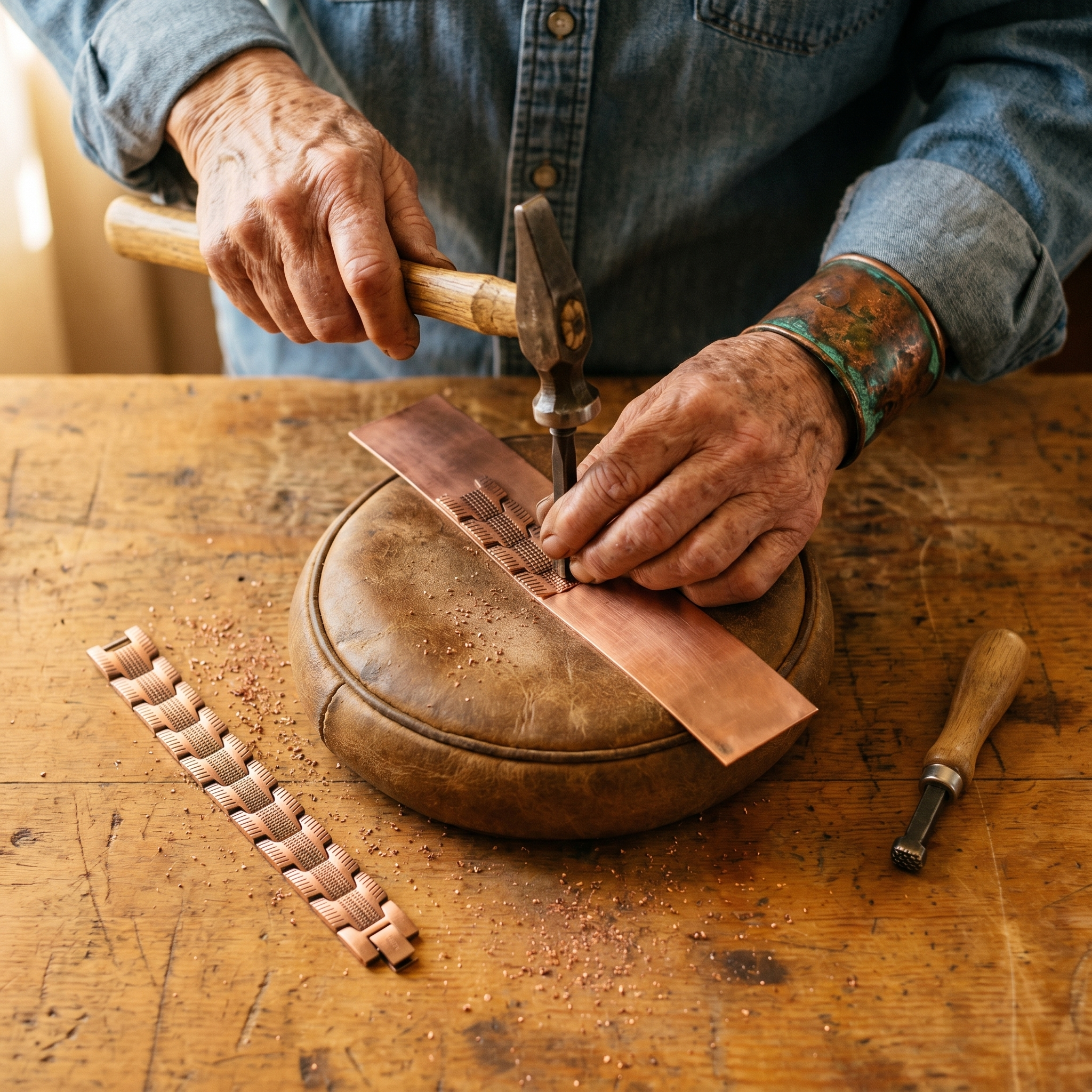 Bracciale in rame Crag di Greta