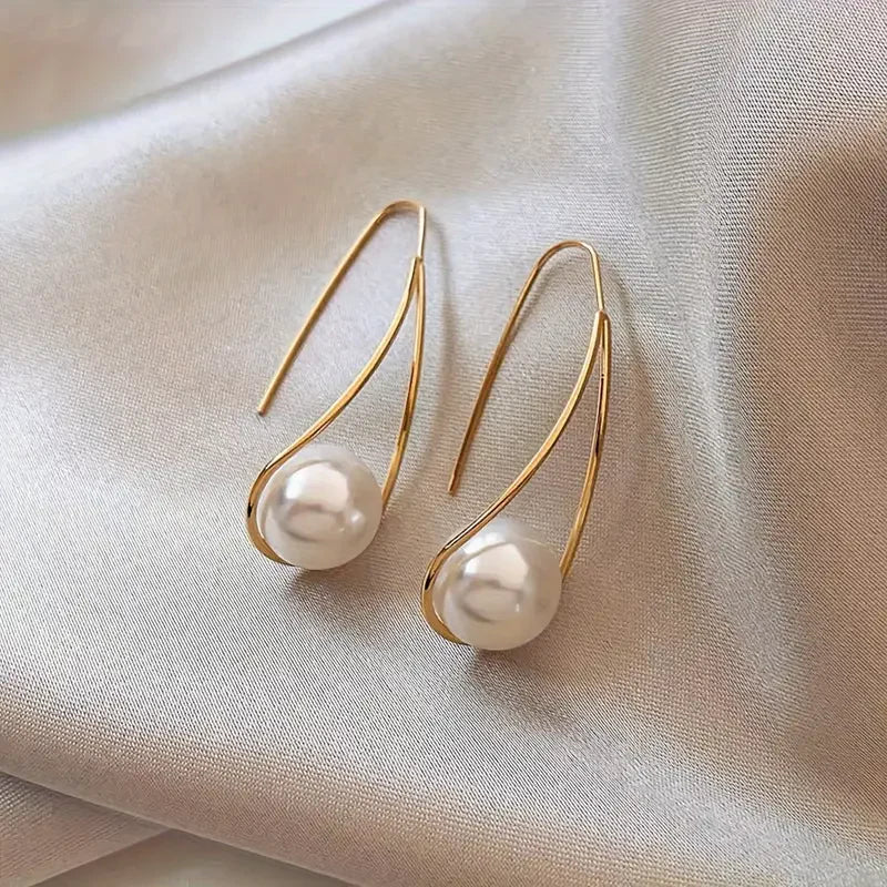 Eleganti Orecchini Pendenti con Perla | Oro